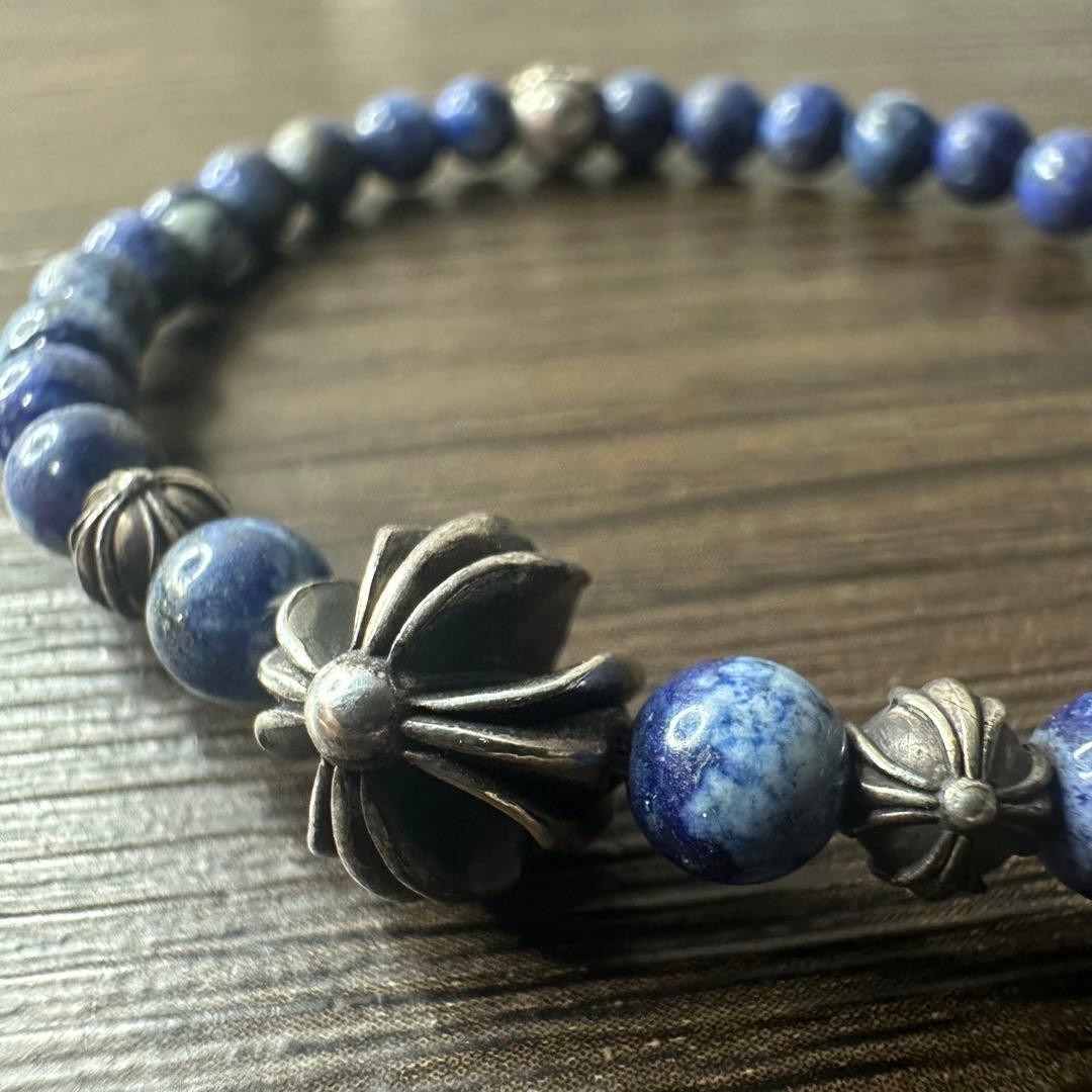 ■ Chrome Hearts ビーズ ブレスレット クロスボール ■ 天然石