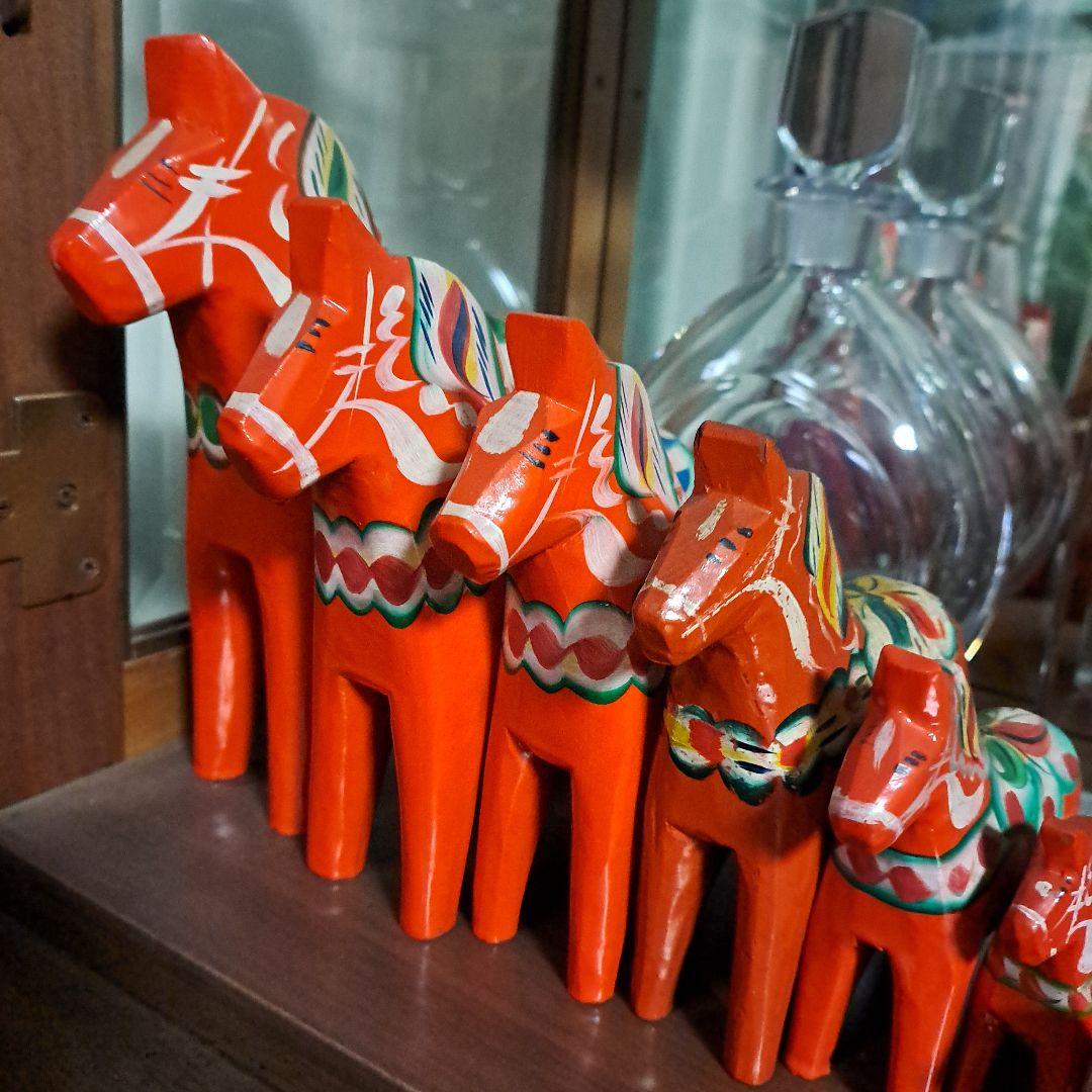 スウェーデン Nils Olsson ダーラナホース 13 体　馬　置物　土産