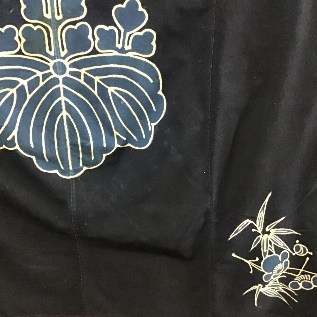 古布藍染め家紋布地、ＫM９