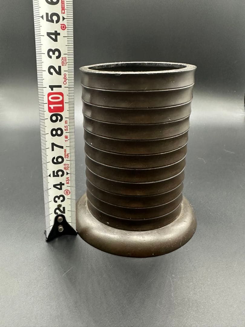 銅製　花生　筆入れ　江戸時代　金工　骨董　古美術