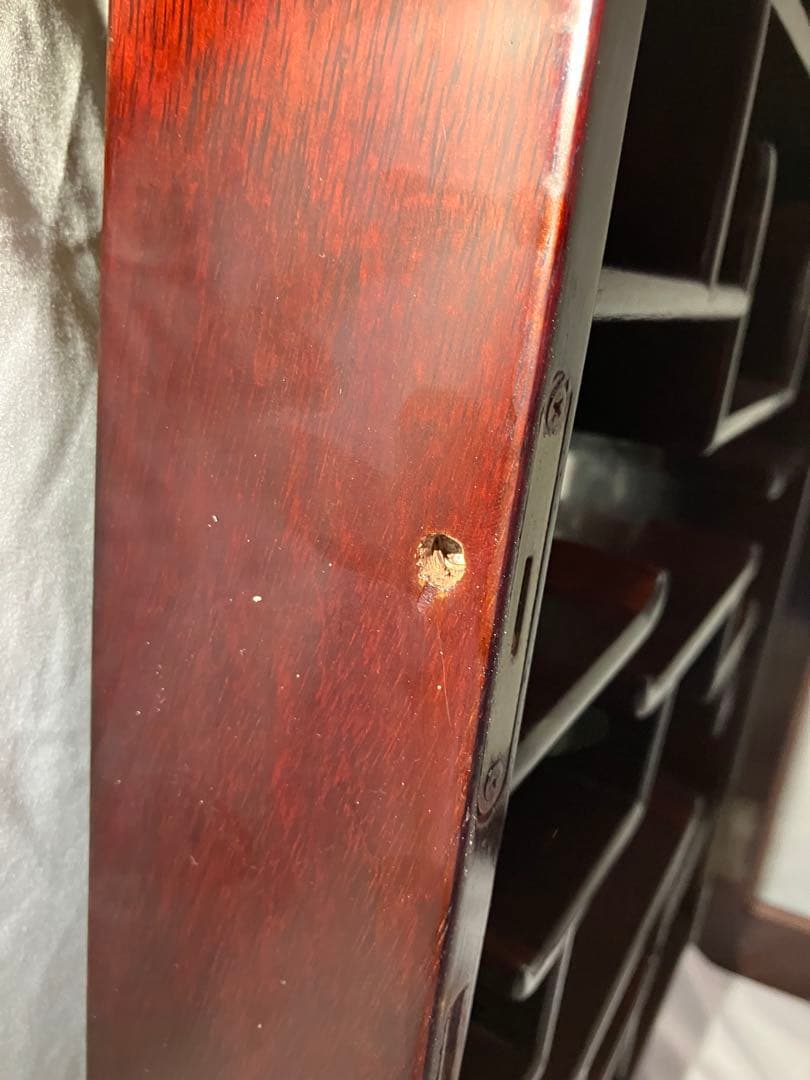 【Y1004】飾り棚 唐木 中国 古美術 アンティーク ビンテージ 鏡 壁掛け