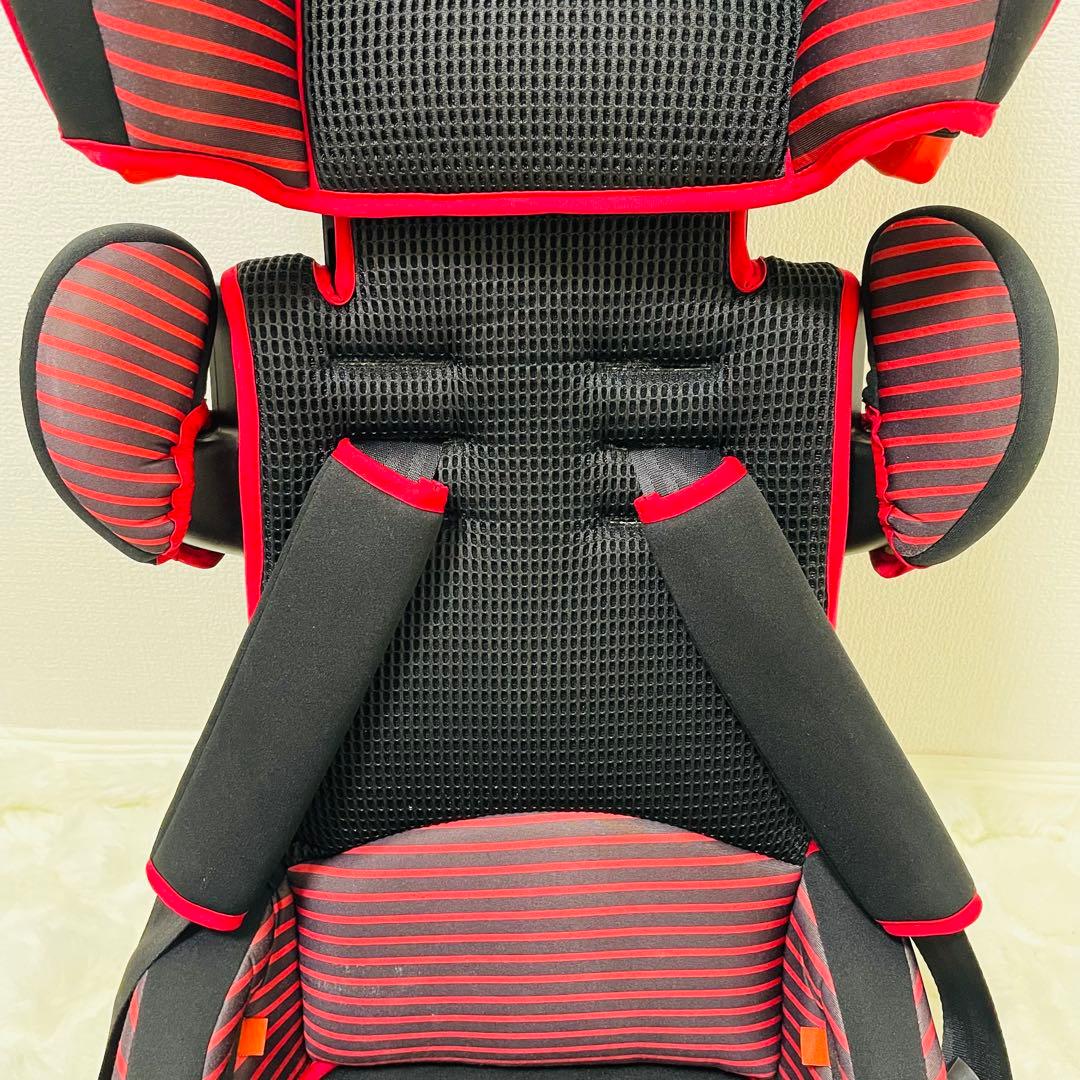 日本育児 トラベルベスト EC FIX ジュニアシート チャイルドシート 赤黒
