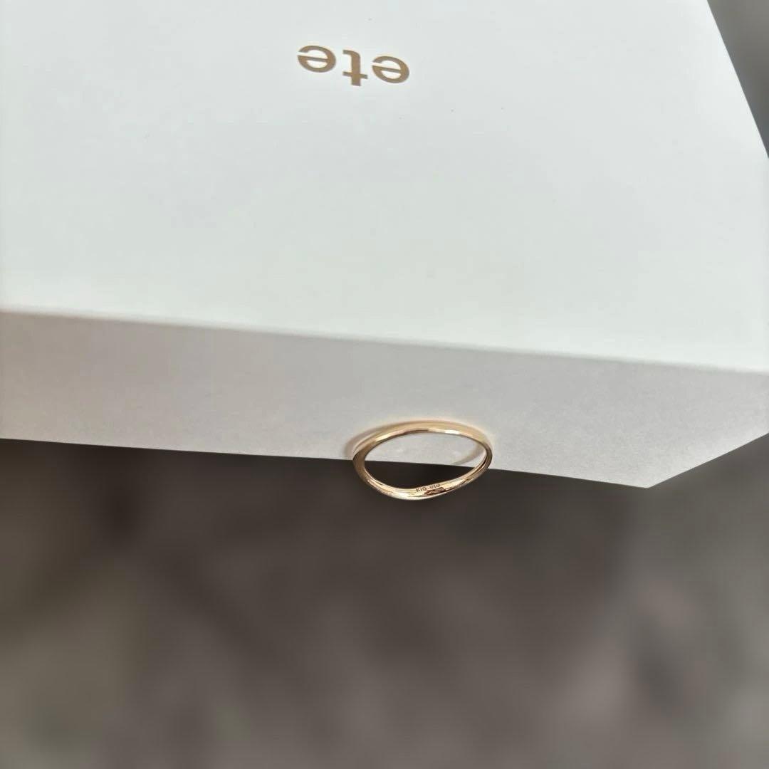 エテ ete レイヤードリング　 10金K10 イエローゴールド 11号 1g