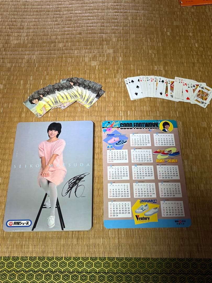 松田聖子　トランプセット　下敷き　カレンダー