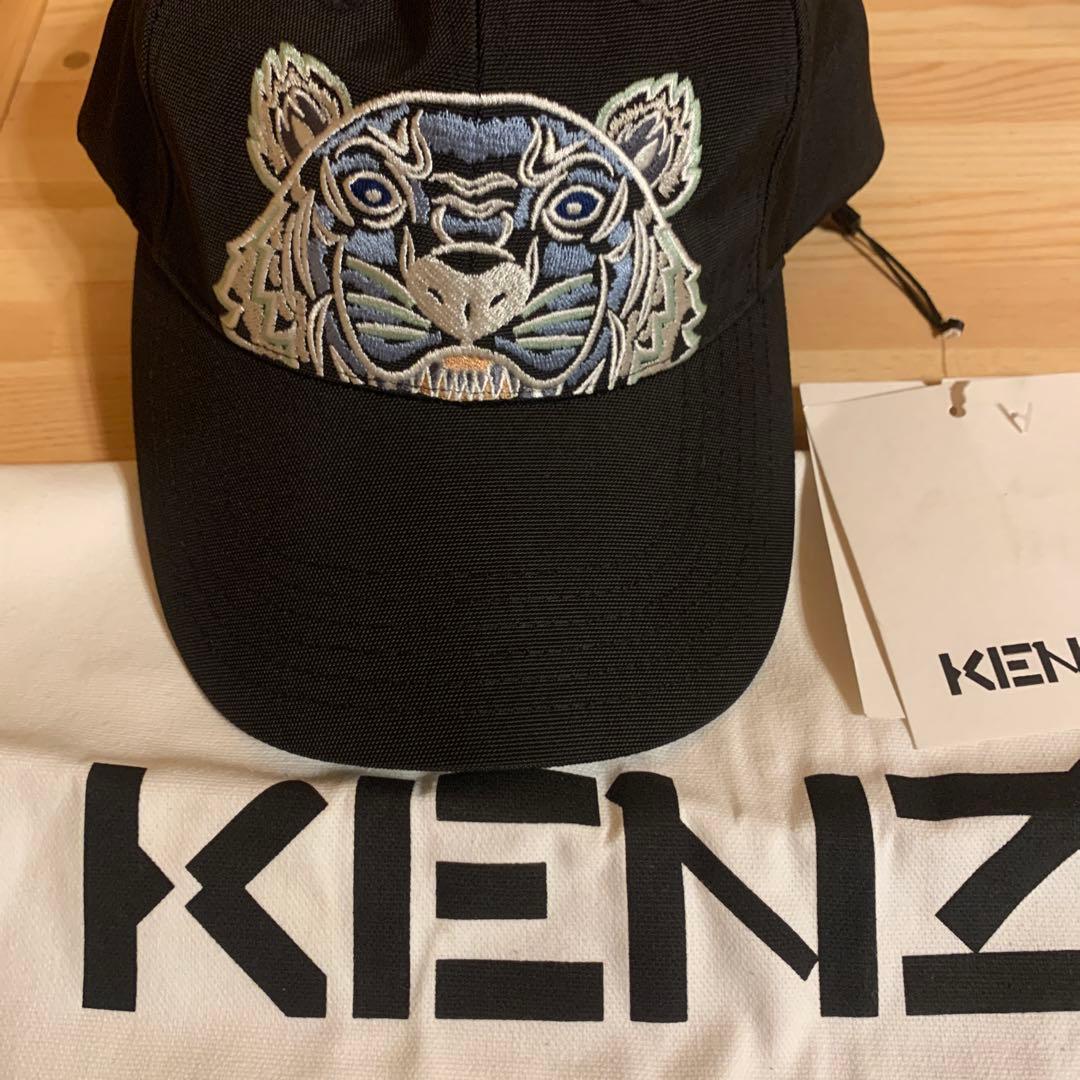 KENZOタイガーロゴ キャップ　ブラック