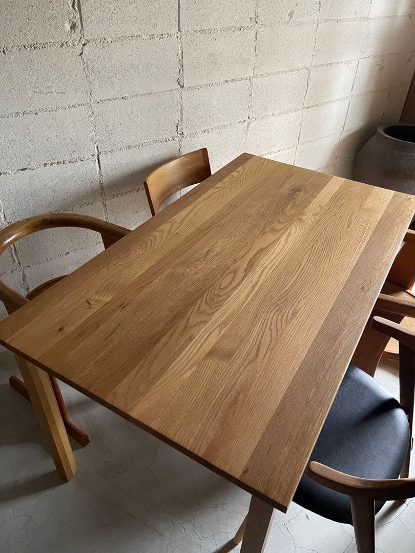 美品　MUJI 無印良品　ダイニングテーブル　オーク無垢材　北欧
