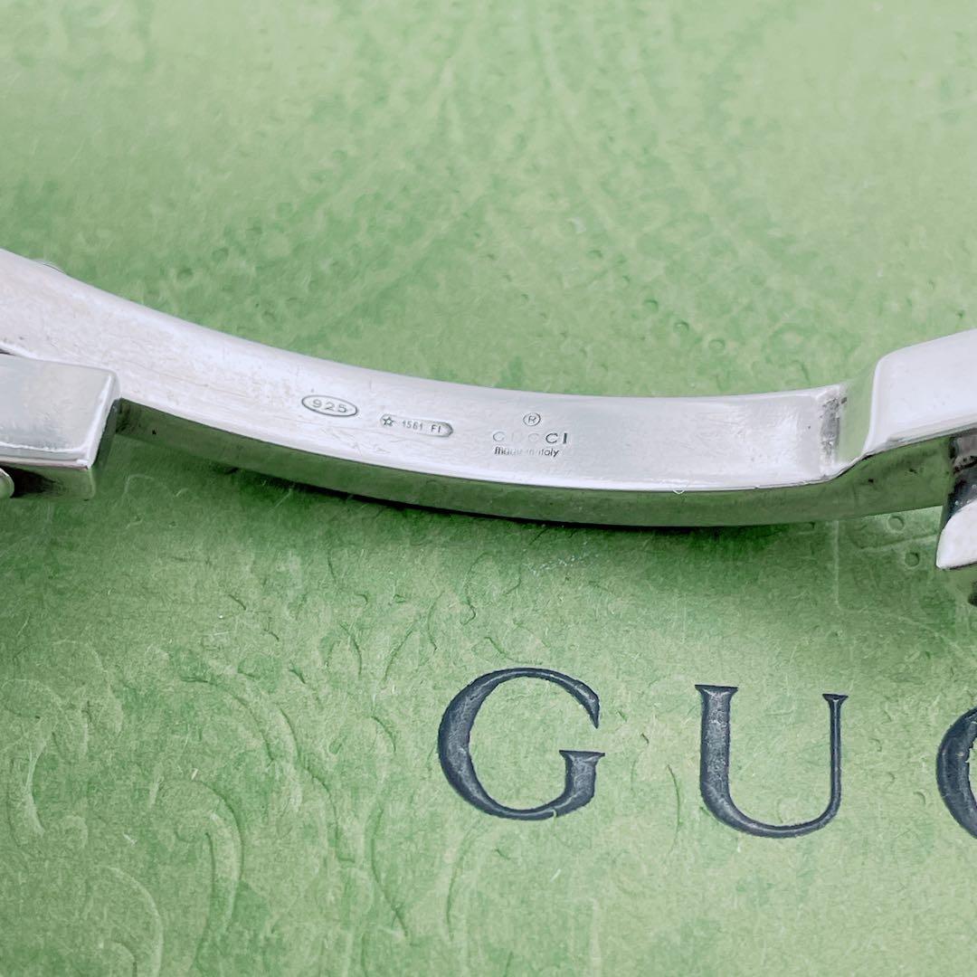 GUCCI バングル　プレート　ブレスレット　シルバー925