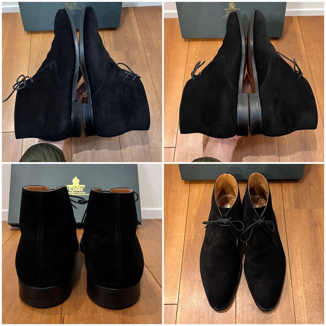 CROCKETT&JONES チャッカブーツ　UK6.5E 黒　別注