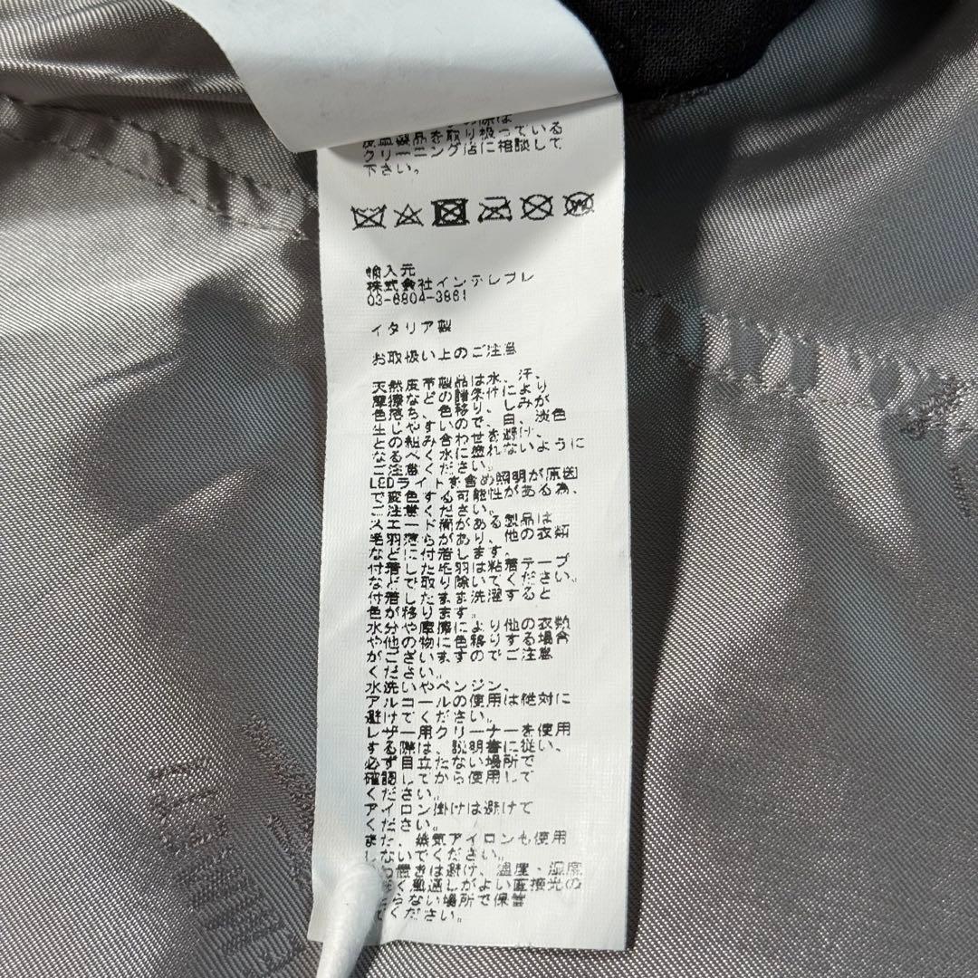 EMMETI エンメティ シングルライダースジャケット 山羊革 グレー XL相当