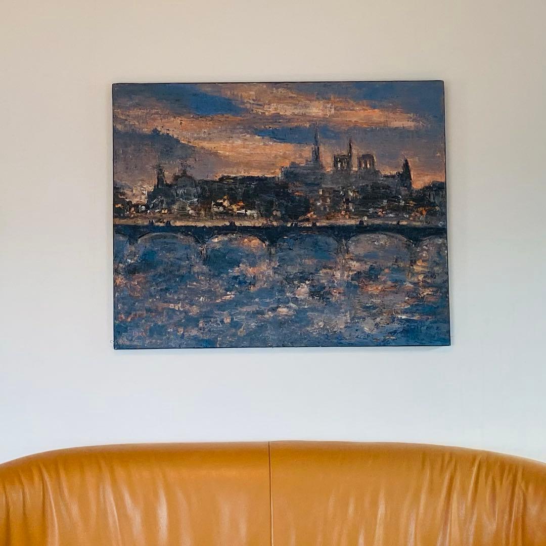 【美品♥️】 パリ 油絵 セーヌ川 橋 ⭐︎ フランス購入 絵画 ⭐︎ Paris ♪