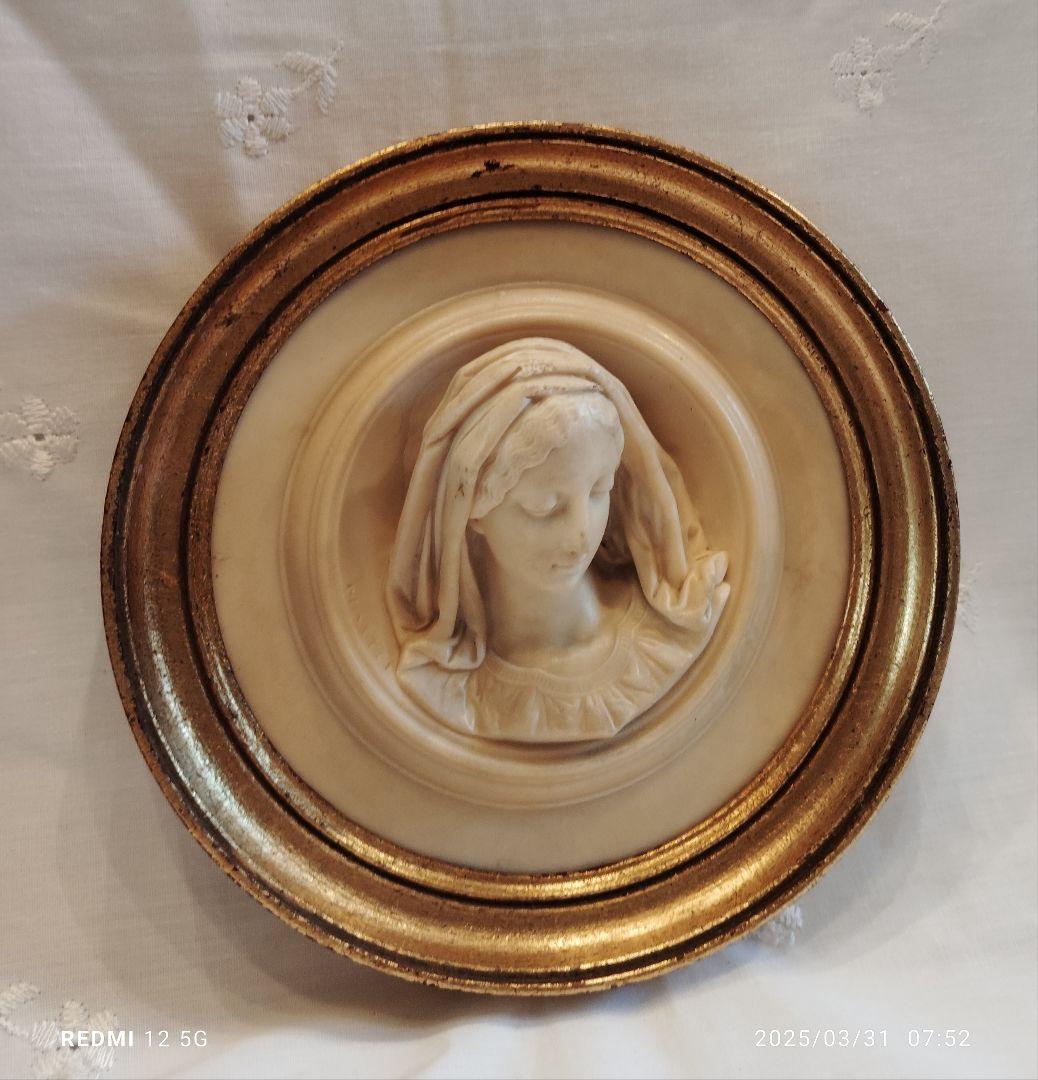 フランスアンティーク メダイヨン MATTEI作 マリア像