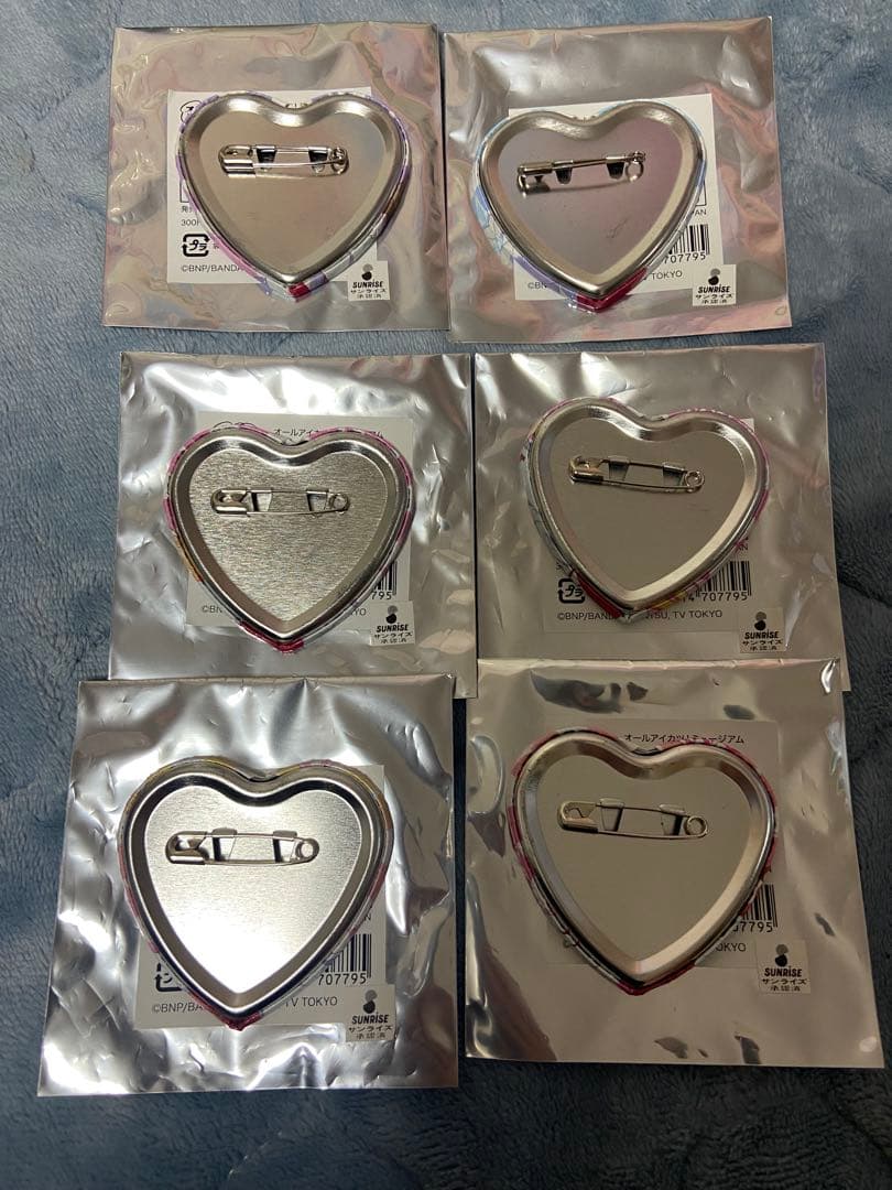 オールアイカツ！ミュージアム　トレーディングハート缶バッジ　星宮いちご他