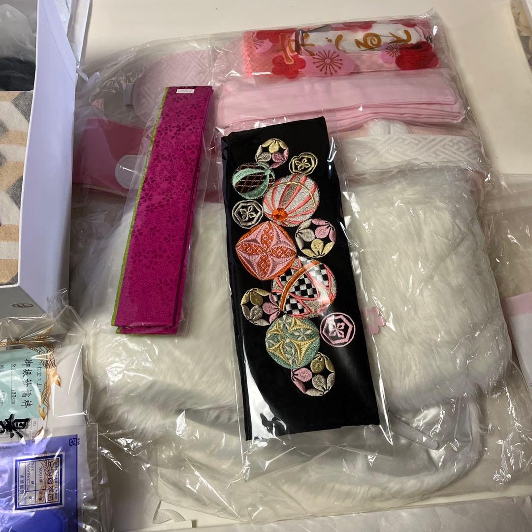 振袖セット 黒　白　中古