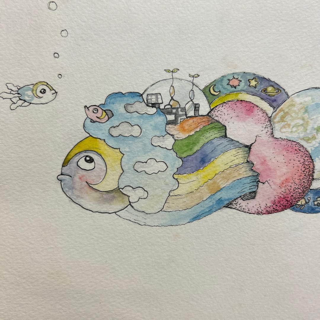 かわいいさかな　絵画