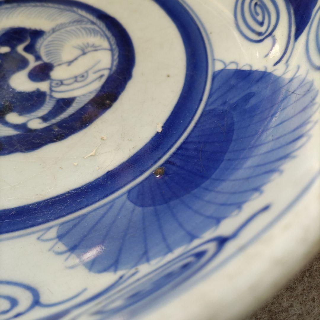 古伊万里　なまず図　皿　D538