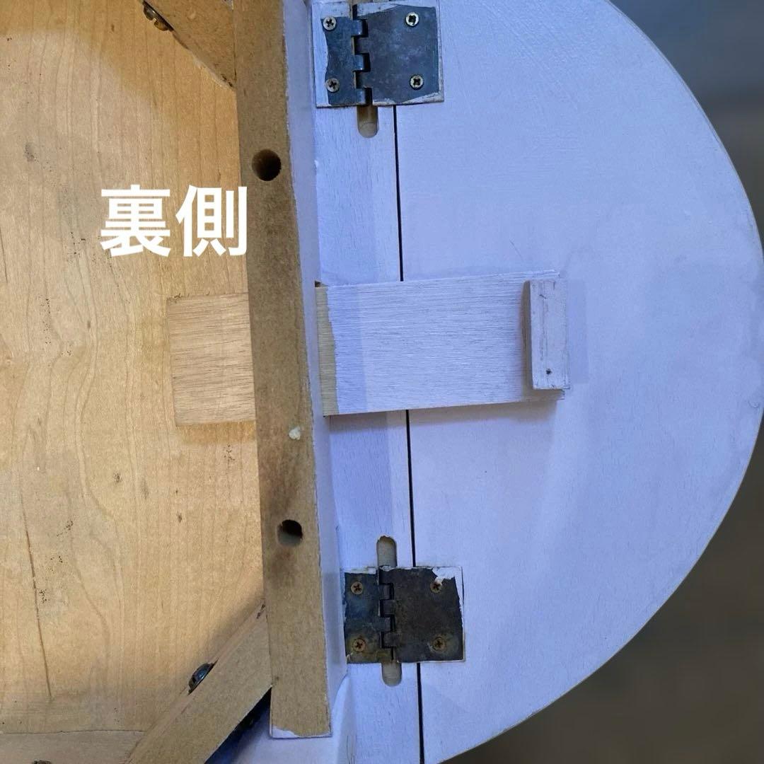 【今週末までお買い得】折りたたみ猫足サイドテーブル・トールペインティング・レトロ