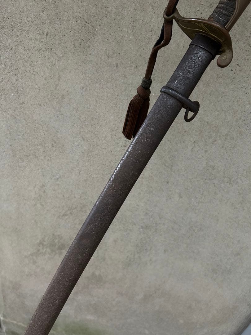 指揮刀　サーベル　刀緒付き　模造刀　日本軍　鍔　軍刀　銃剣　短剣　当時物　現状品