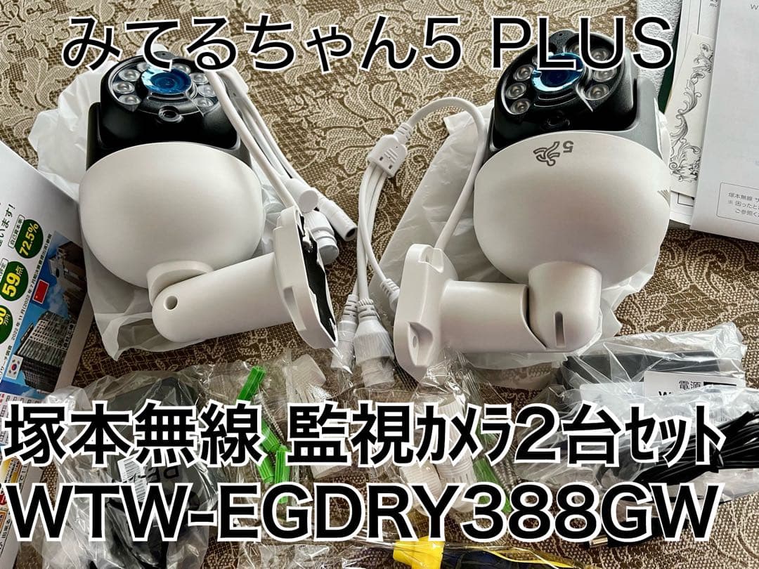 新品未使用☆2台セット☆塚本無線 防犯カメラ WTW-EGDRY388GW