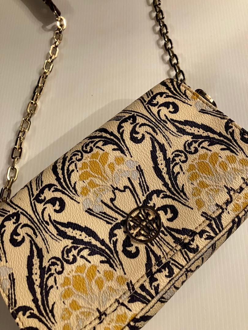 ＊トリーバーチ Tory Burch 花柄チェーン付ショルダーバッグ＊
