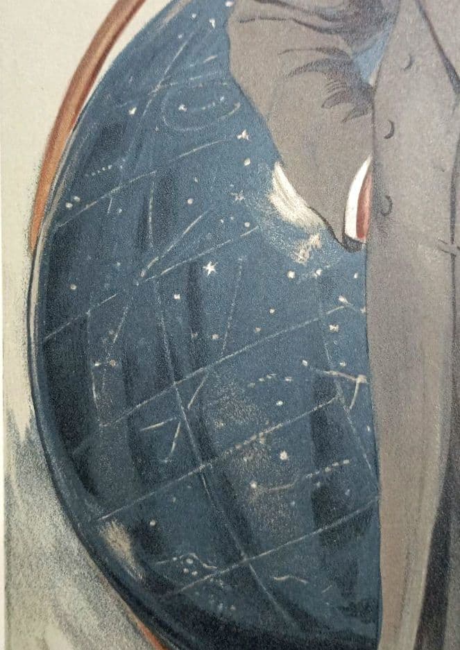 額装品　クロモリトグラフ　VANITY FAIR 1905年「天文学者」レア作品