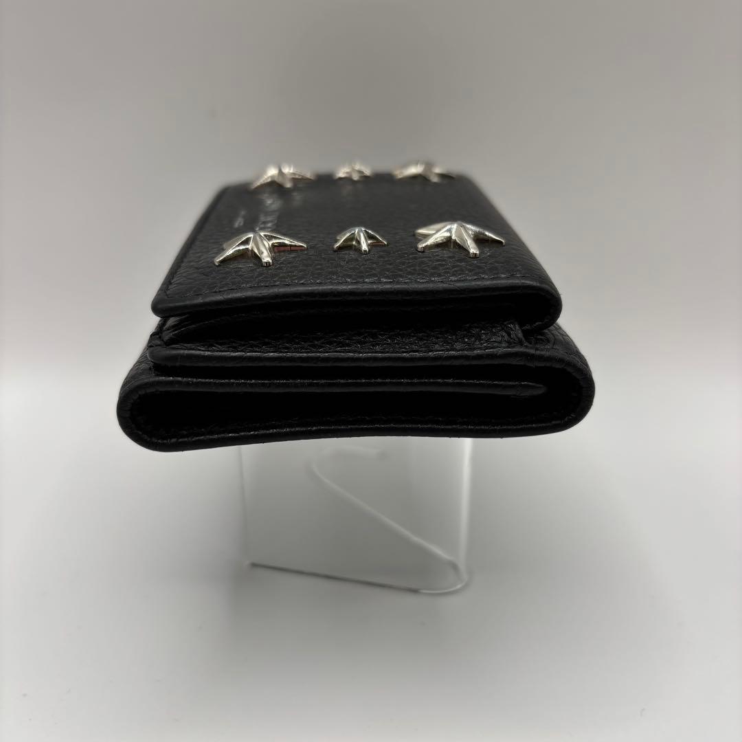 jimmy choo 三つ折り財布　ブラック　スタッズ　ニモ　コンパク　財布