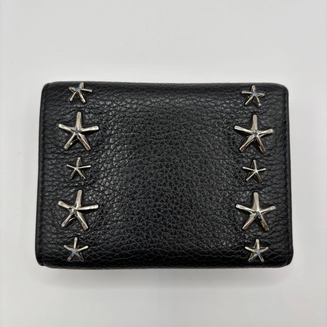 jimmy choo 三つ折り財布　ブラック　スタッズ　ニモ　コンパク　財布