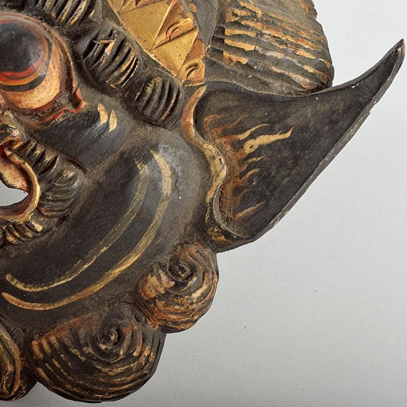 バリ島　インドネシア　彩色木彫　面　マスク　3点まとめて　N　R9428B