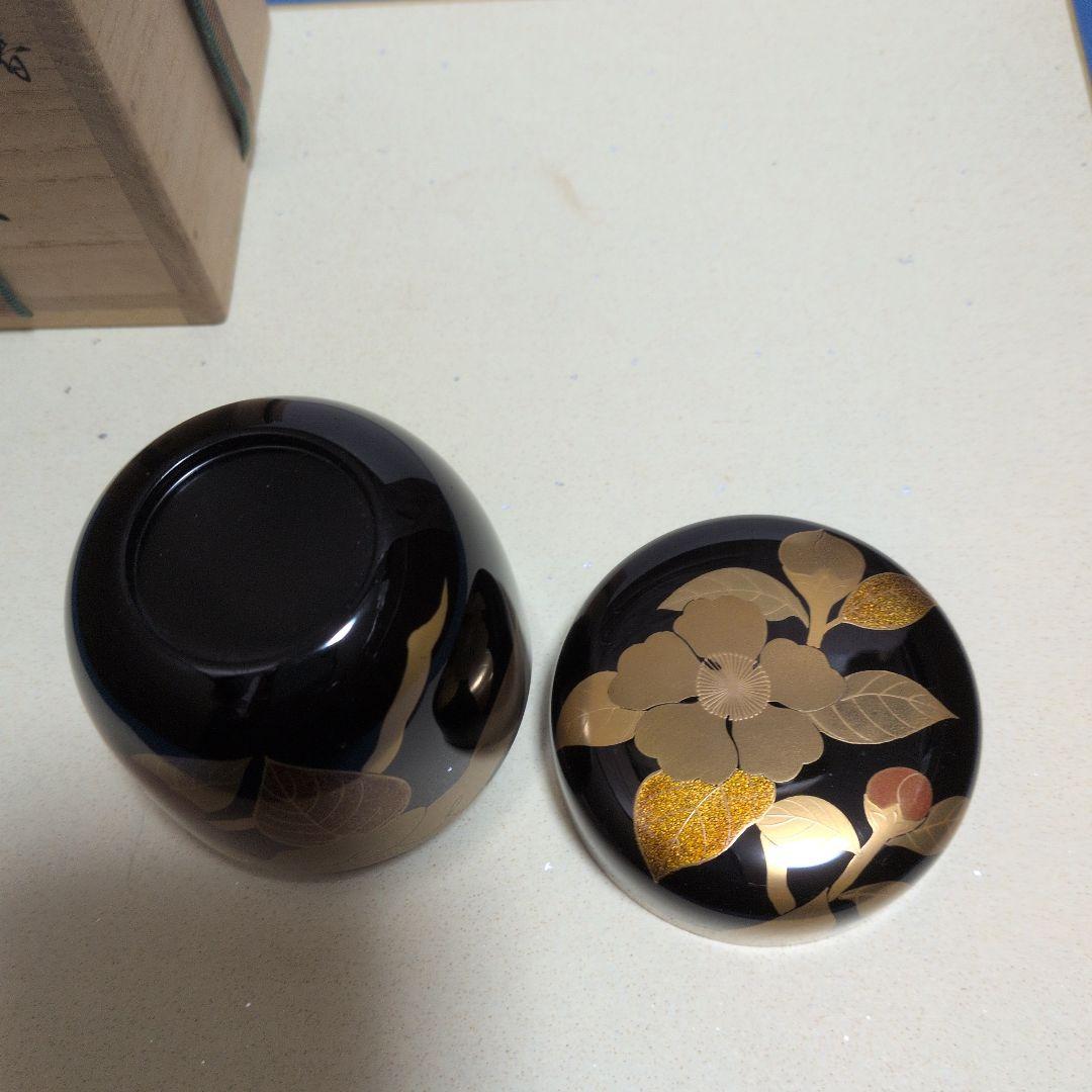 中棗、寒椿蒔絵、梨地朱金入、ふく8番