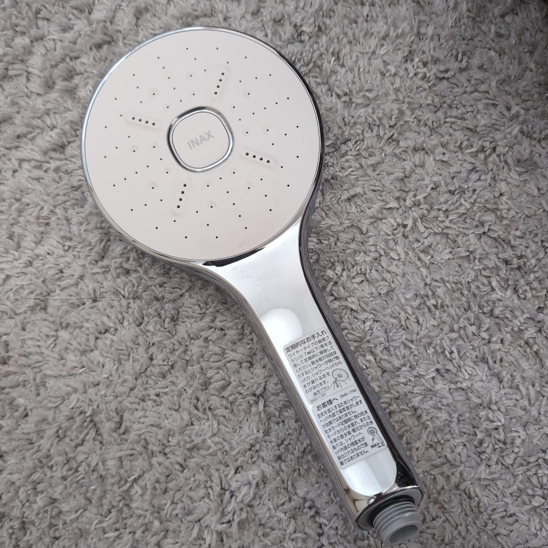 【美品】INAX シャワーヘッド シルバー ホワイト SMS-1807