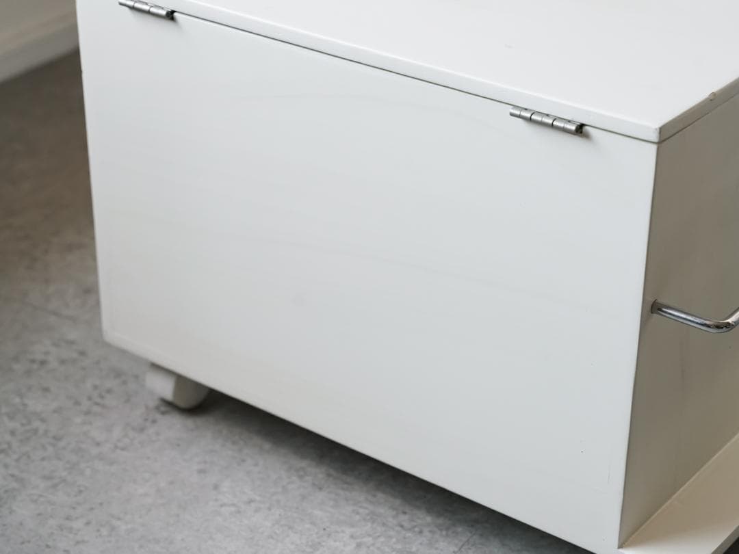 vintage サイドテーブル ミラー付きワゴン/収納 ミニマル