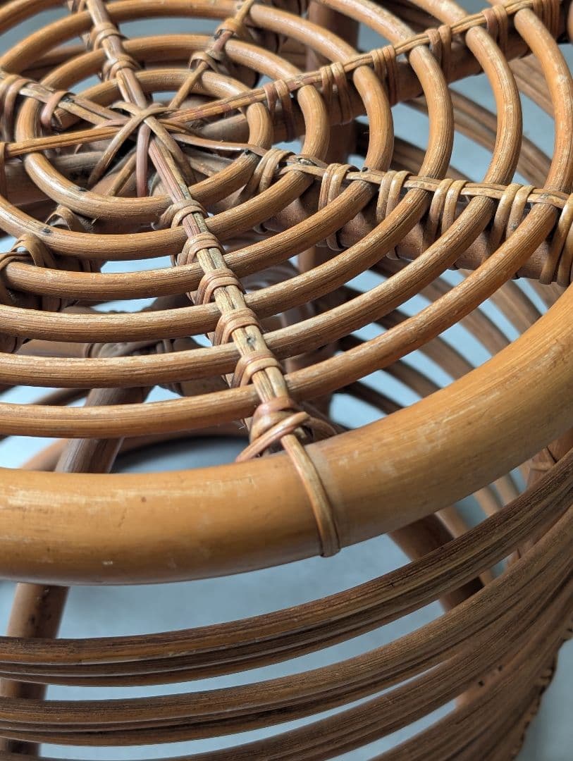 ヴィンテージ アイコニック ラタンスツール 籐 vintage アノニマス