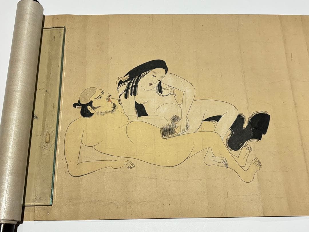 「江戸時代初期〜中期頃筆 春画巻」彩色肉筆 12図1巻|艶本 浮世絵 わじるし