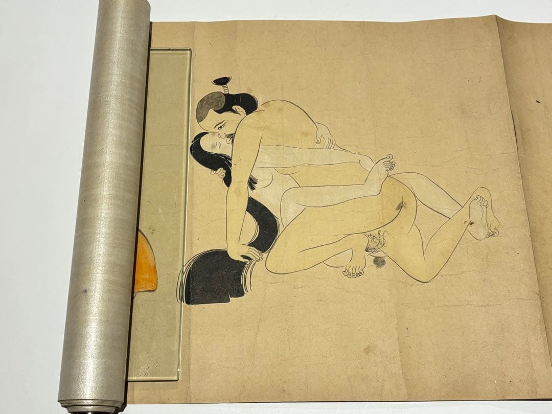 「江戸時代初期〜中期頃筆 春画巻」彩色肉筆 12図1巻|艶本 浮世絵 わじるし
