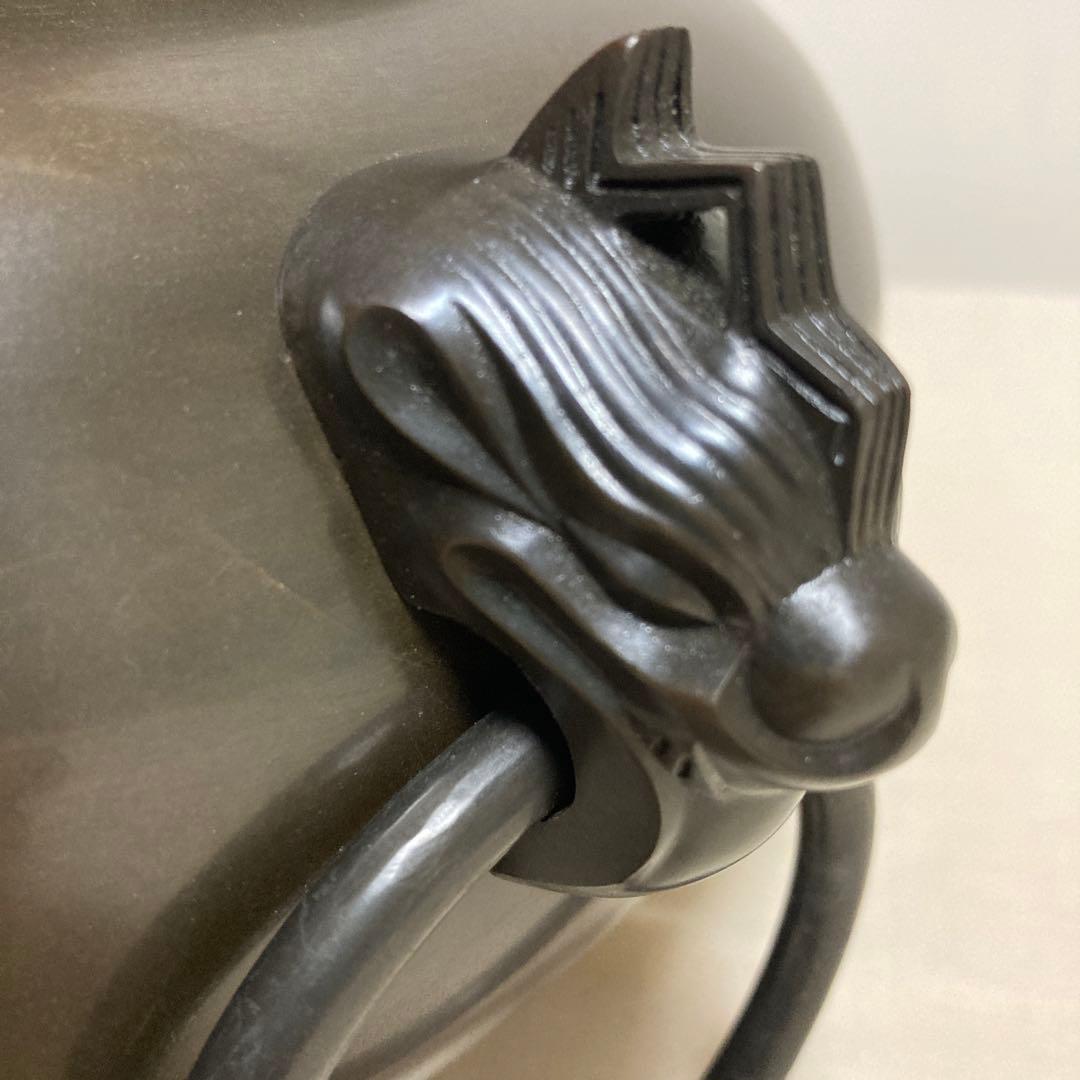 茶道具　金森紹栄　風炉　鬼面風炉　鋳物　工芸品