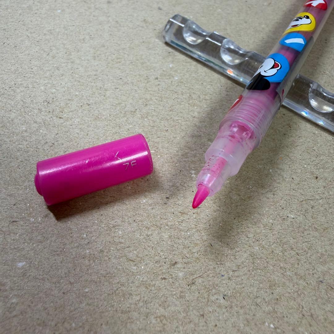 廃盤 ぺんてる カラーペン ピンク 慶弔 パーソンズ ディズニー ペン回し