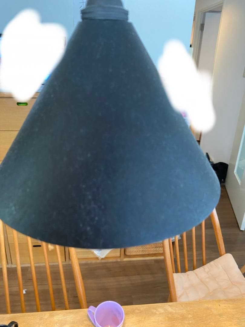 akaryo555 フタガミペンダントランプ 円錐 鍛金 黒ムラ2個セット