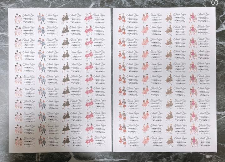 【サンキューシール】③レトロガール　ファション　10枚