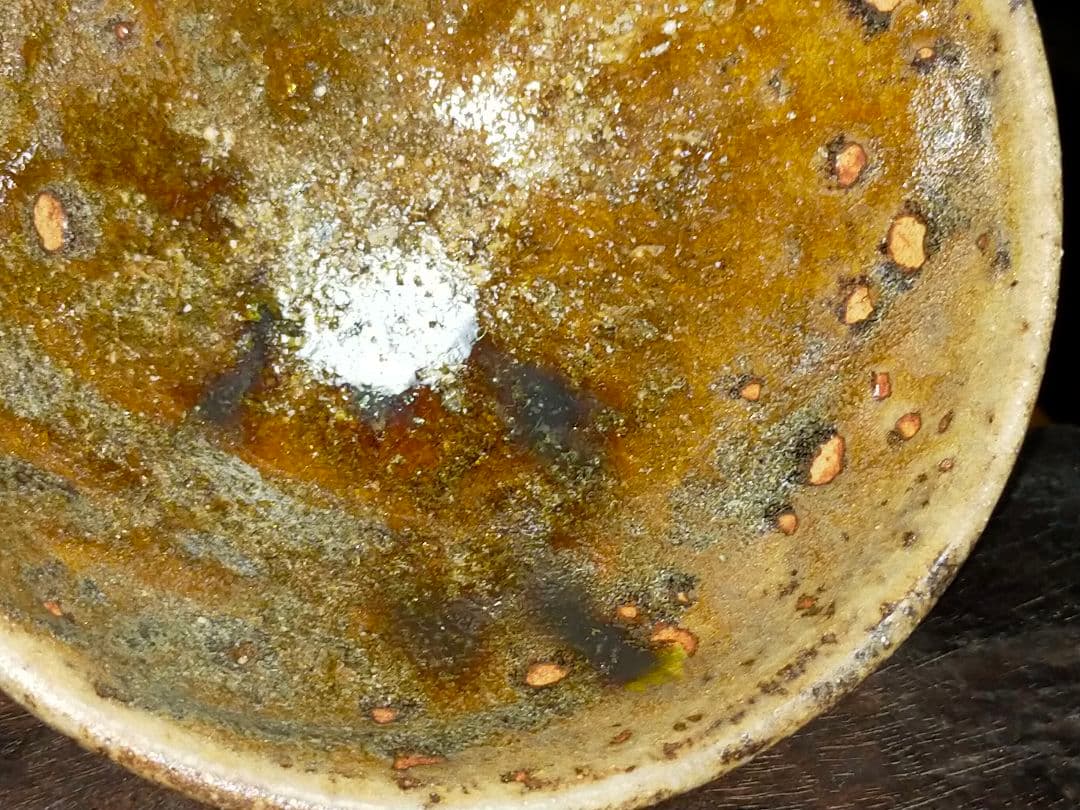 ♥美濃焼　小さな　黄瀬戸　茶碗　茶道具　骨董　古玩