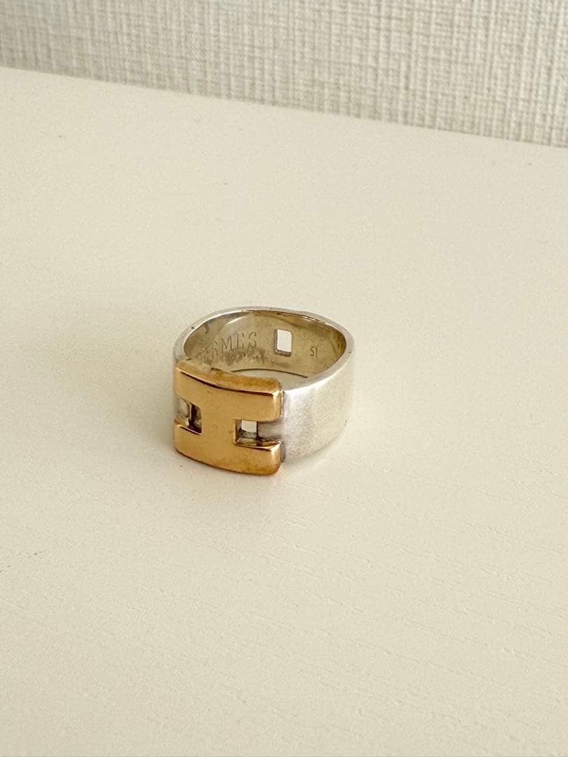 Hermes　エルメス　ヘラクレス　リング　コンビ　925×K18　51 10号