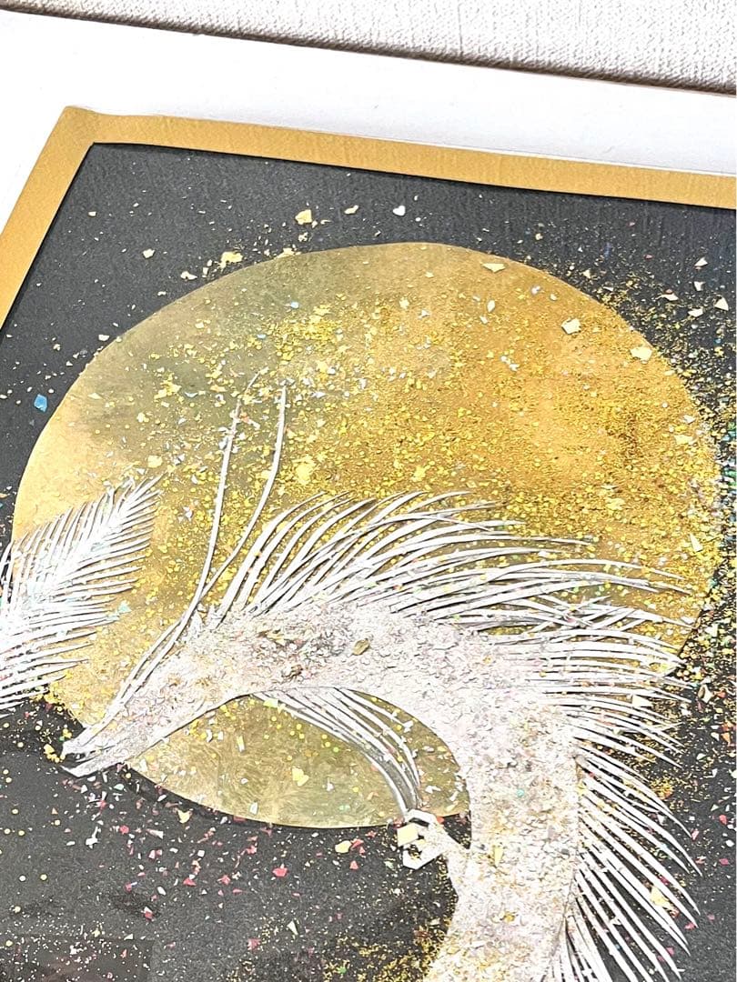 龍神様切り絵　銀虹龍　　昇龍　龍神絵　月創生龍神　月の神　切り絵　開運龍神絵