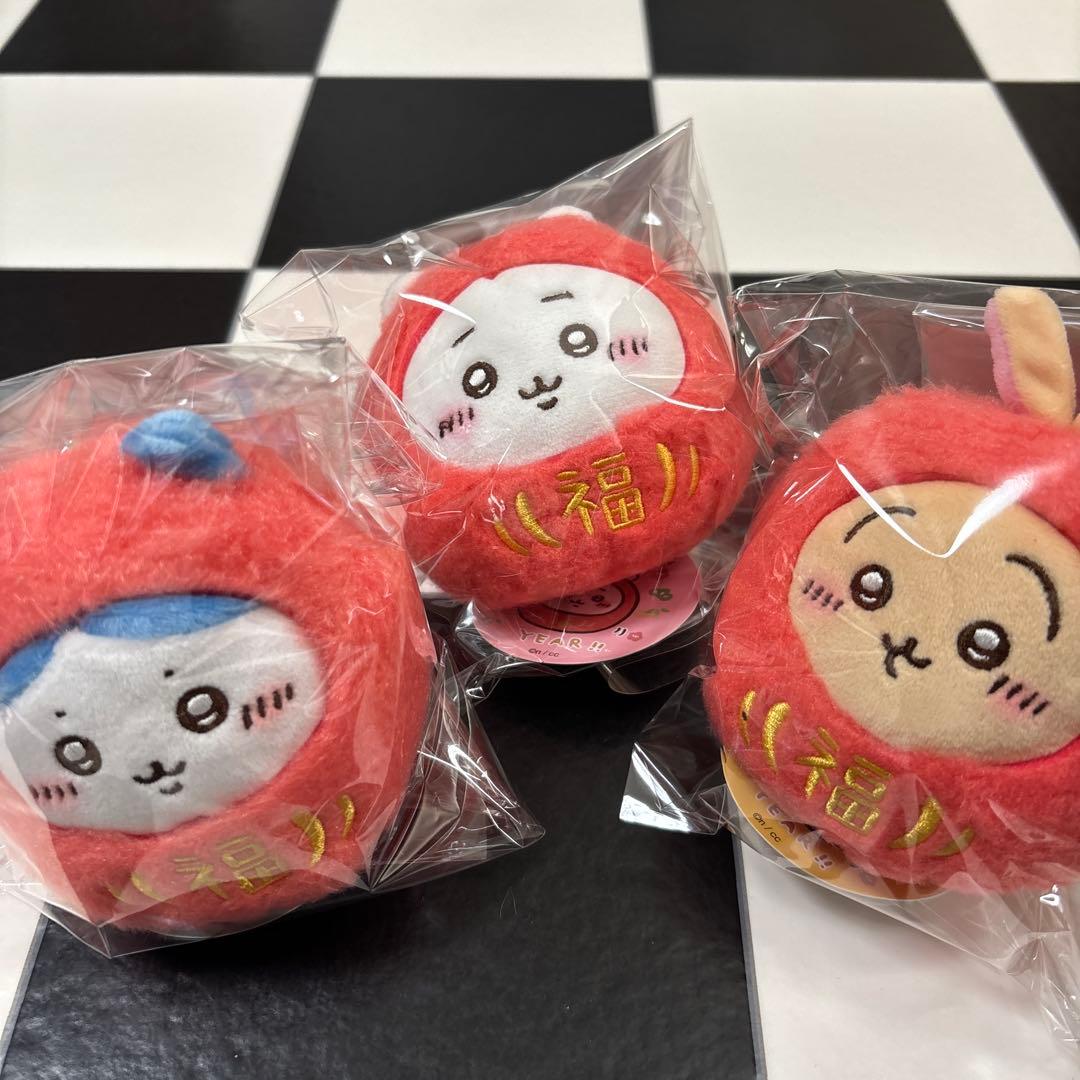 ♡ ちいかわ だるまになっちゃった！ ぬいぐるみ 3点セット ♡