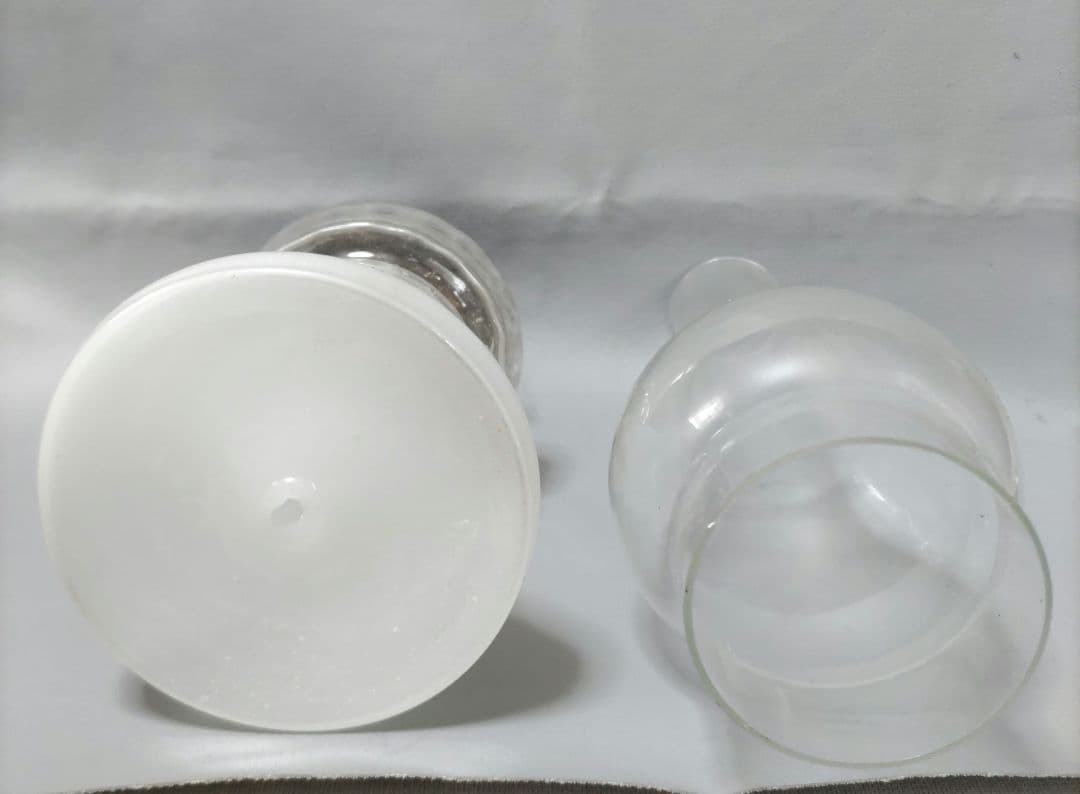 大正硝子　オイルランプ　乳白　　D606