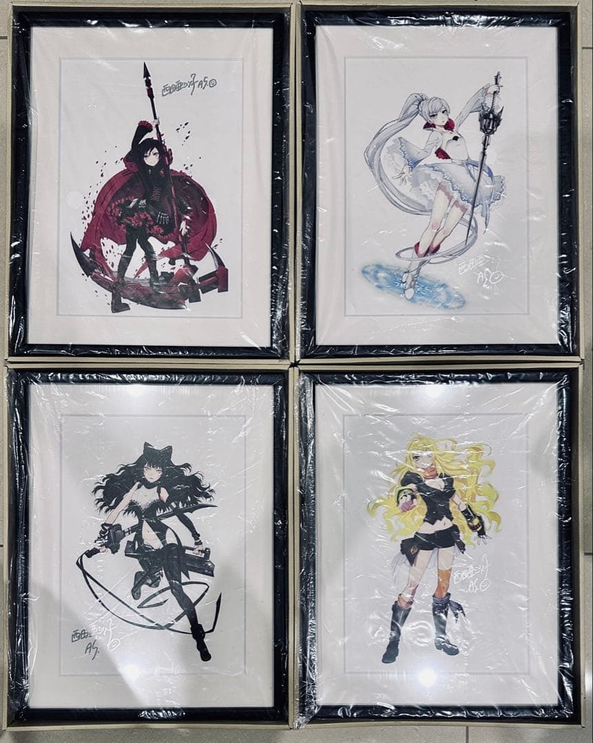 RWBY 西田亜沙子 直筆サイン入り額装 高精細出力原画