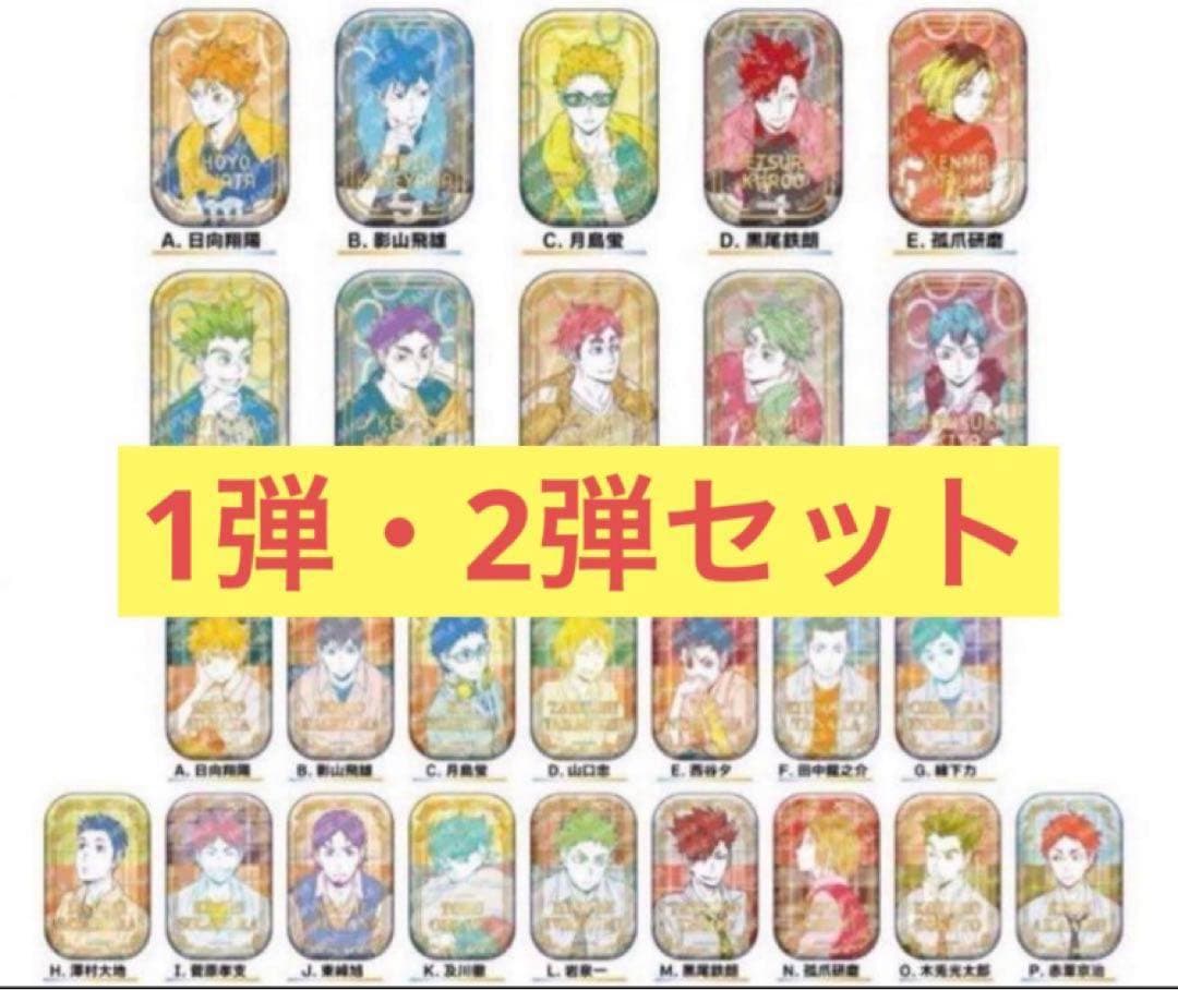 第1弾 第2弾セット ハイキュー！！スクエア缶バッジ オフショット セブンネット