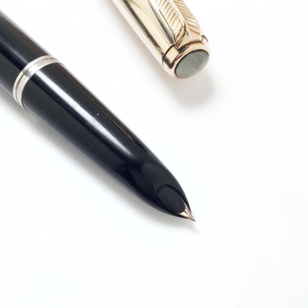 パーカー 51 エアロメトリック フーデットニブ 万年筆 12K金張キャップ