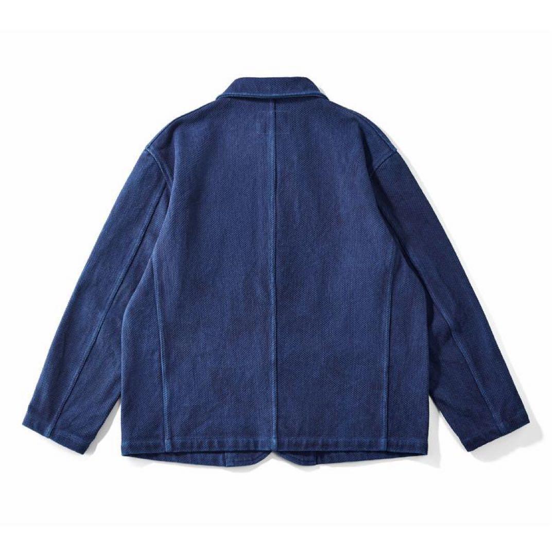 KARAKU 藍染め刺子フレンチワークジャケット 美品 カバーオール インディゴ
