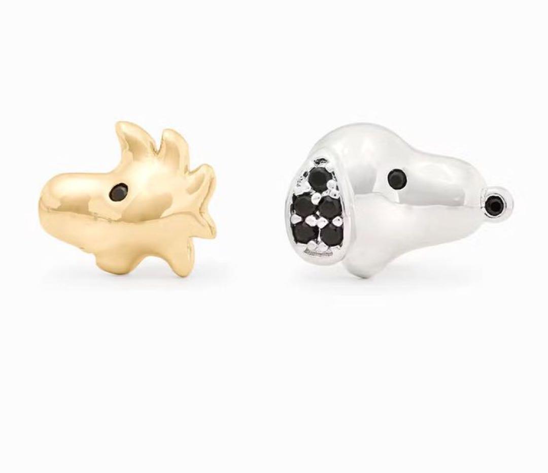 【新品未使用】kate spade スヌーピー アシンメトリー ピアス