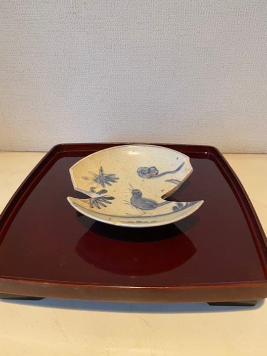 初期伊万里　陶片　小鳥　KAA