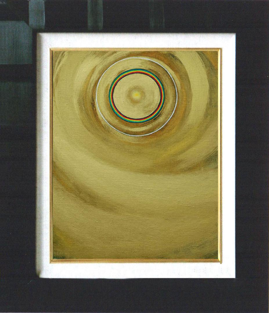 油絵 菅家令子 絵 絵画インテリア額付(黒) F6-G262023風景祈り希望跡