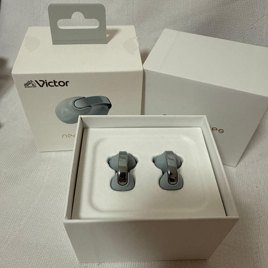 victor イヤーカフ型イヤホン　HA-NP1T-H アイスグレー